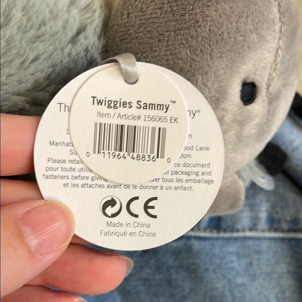 THE MANHATTAN TOY COMPANY NWT Gray and Tan Plush Toy Reindeer - Picture 6 of 12